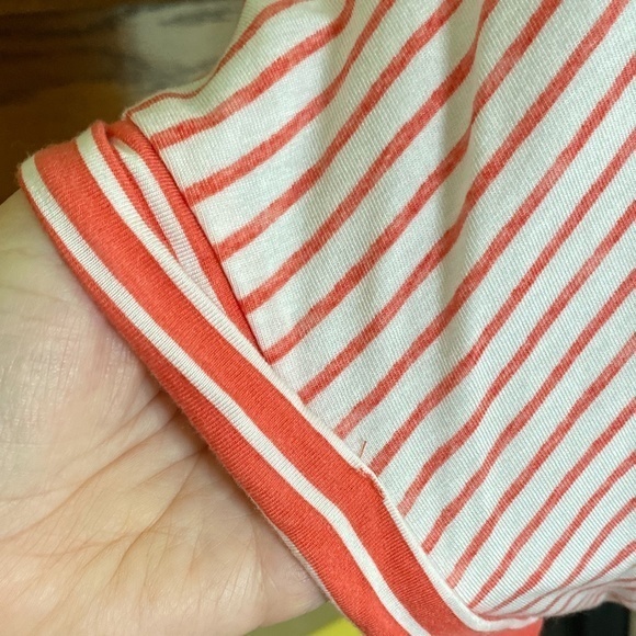 Liz Sport V-Neck Short Sleeve Striped Top Sz. XL - Picture 3 of 10